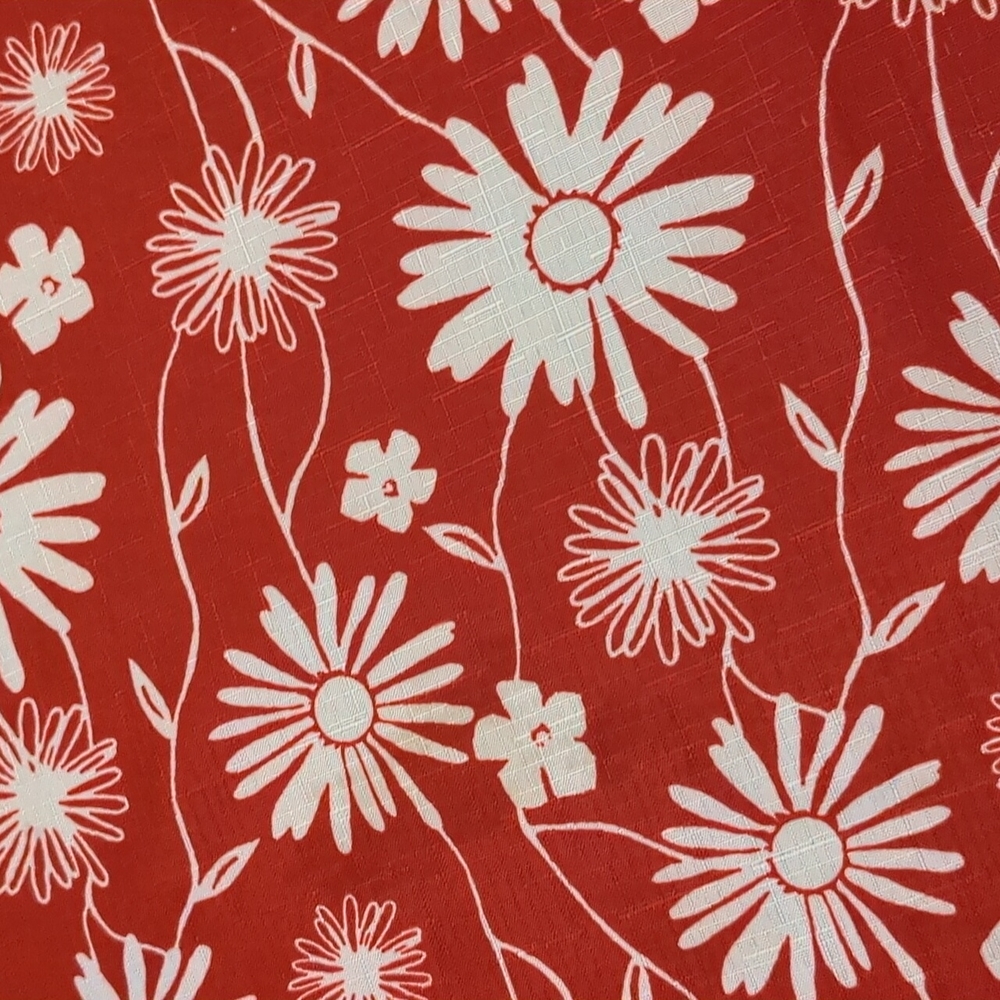 Tablecloth, red/white blue.  51x68. Polyester